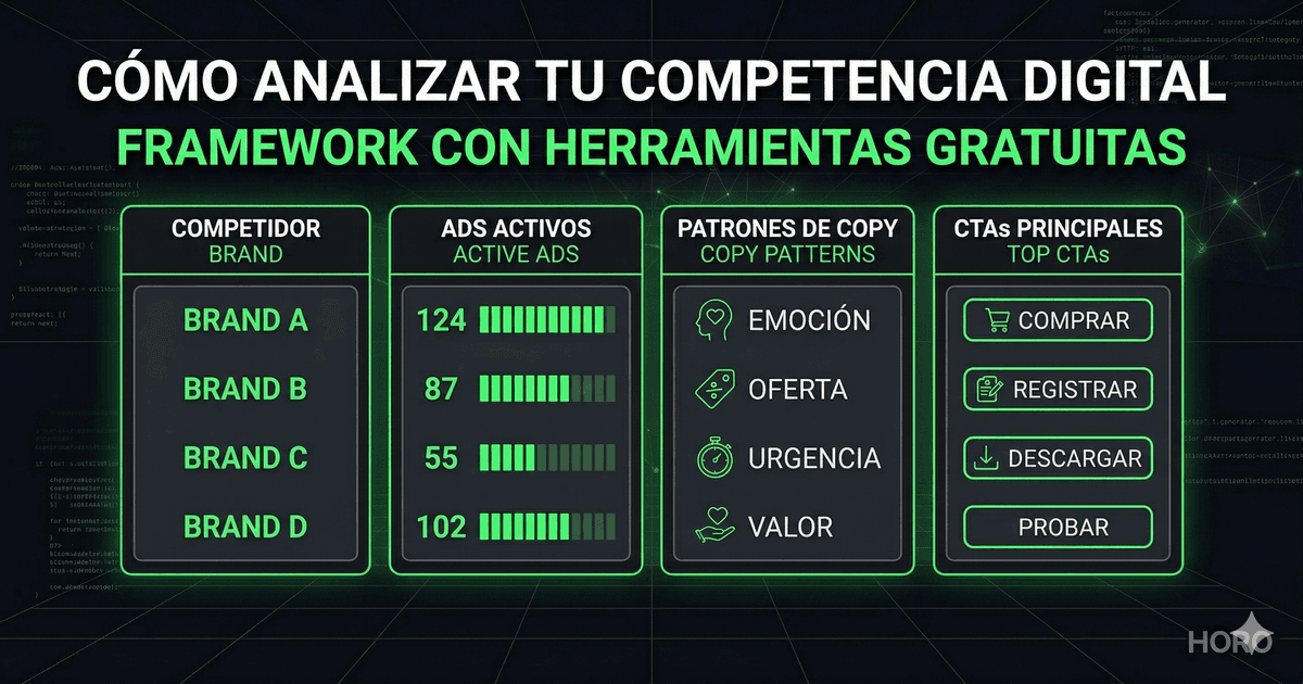Cómo analizar la competencia en marketing digital (con datos reales)