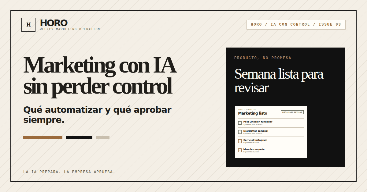Marketing con IA para empresas: qué automatizar sin perder control