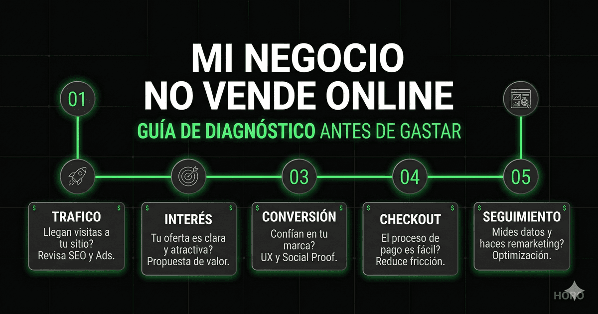 Mi negocio no vende online: guía de diagnóstico antes de gastar en marketing
