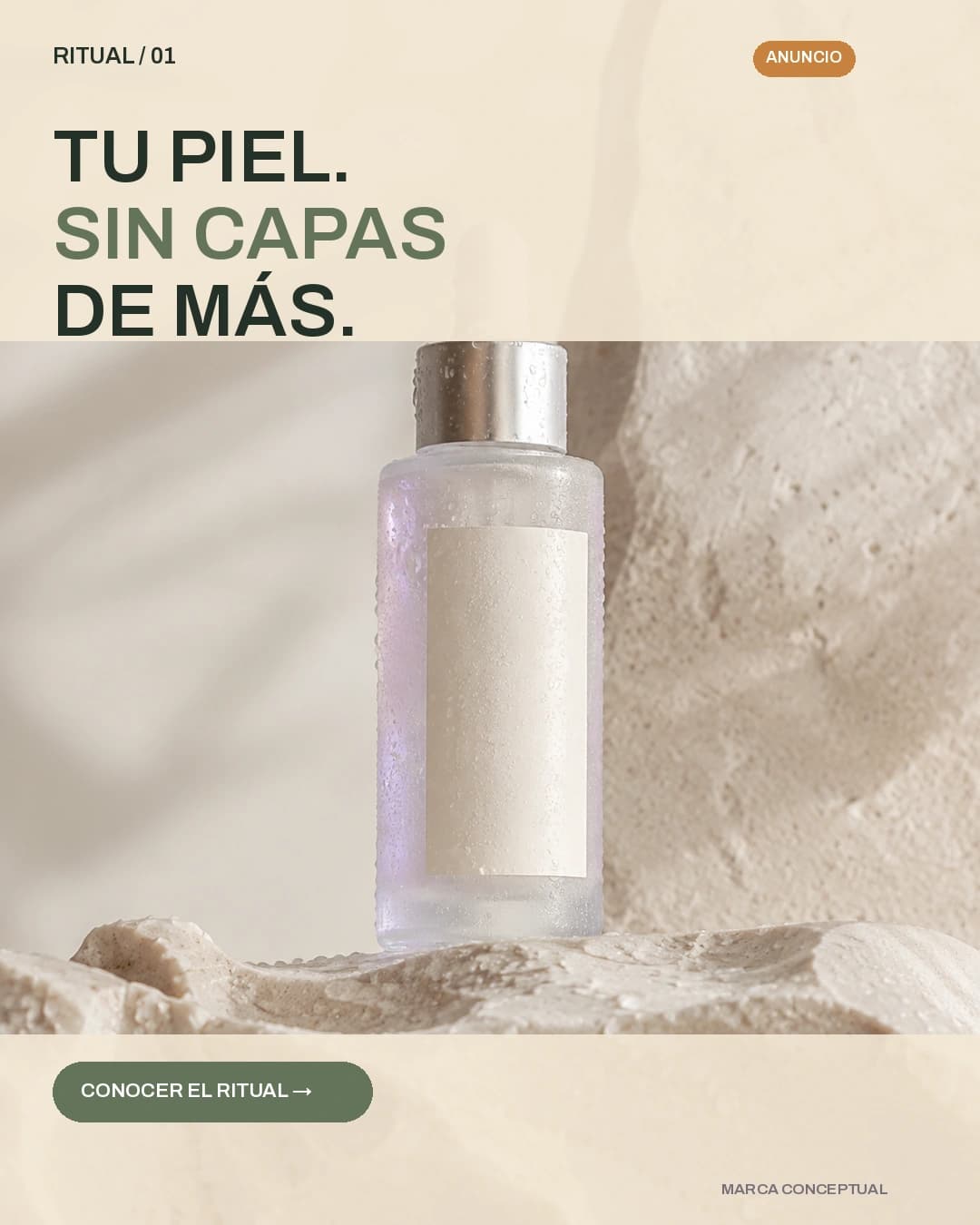Muestra conceptual de una creatividad publicitaria producida por HORO