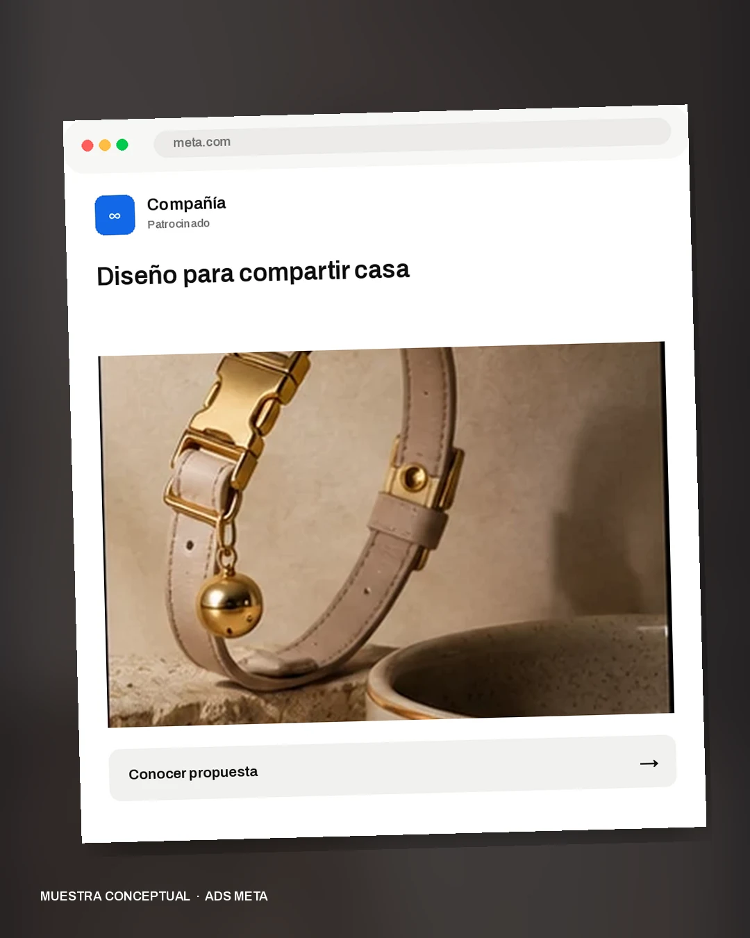 Mockup conceptual de Meta para Compañía: Diseño para compartir casa